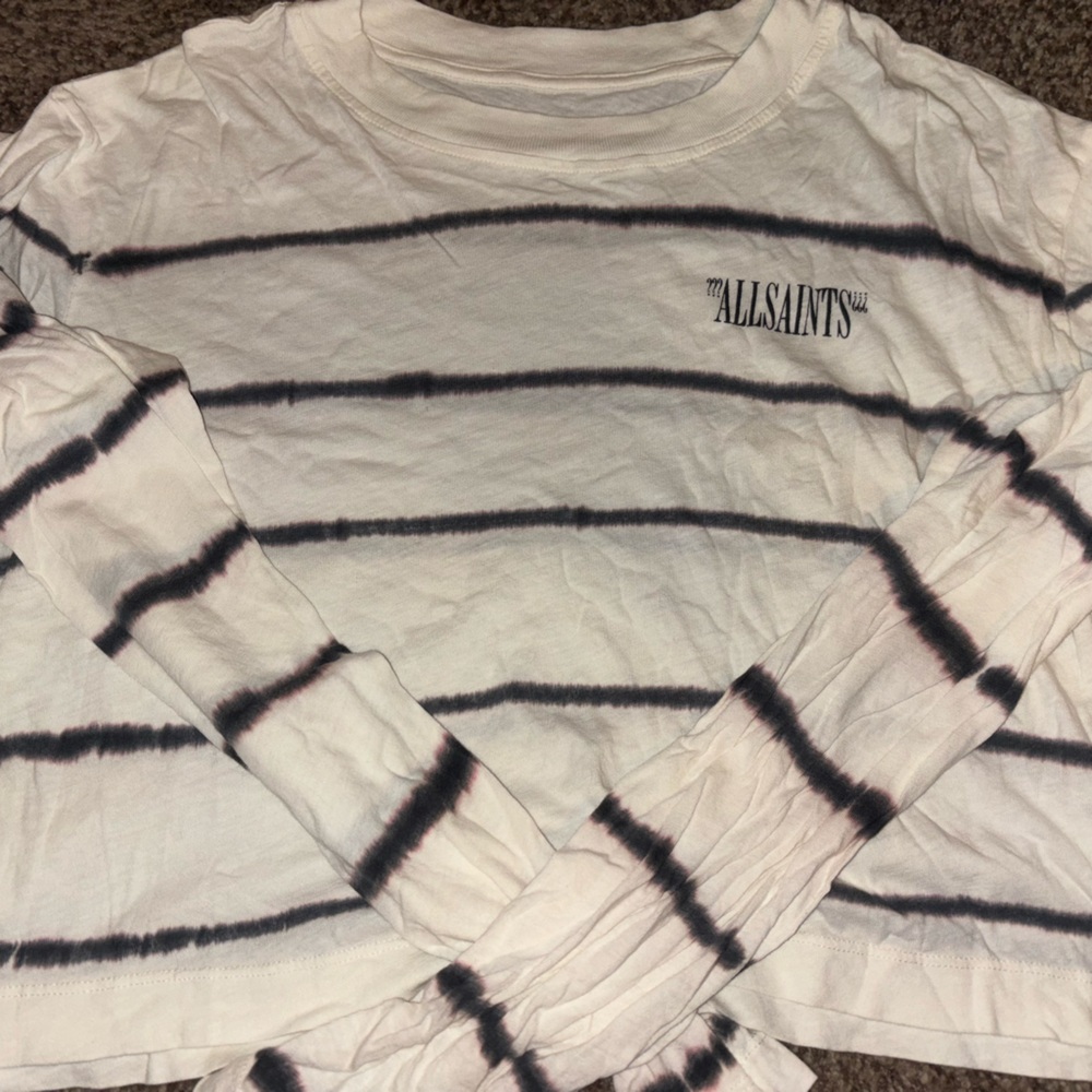 All Saints White Crew Neck Tee